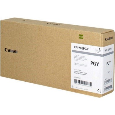 Canon PFI-706PGY Photo Gray/Foto pilka plačiaformačio spausdintuvo rašalo kasetė, 700 ml