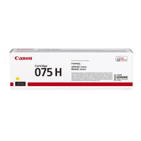 Canon 075H Y Yellow/Geltona lazerinio spausdintuvo tonerio kasetė, didelės talpos, 2500 psl.