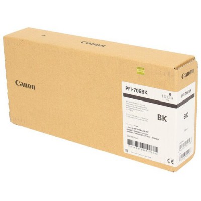 Canon PFI-706BK Black/Juoda plačiaformačio spausdintuvo rašalo kasetė, 700 ml