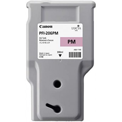 Canon PFI-206PM Photo Magenta/Foto purpurinė plačiaformačio spausdintuvo rašalo kasetė, 300 ml