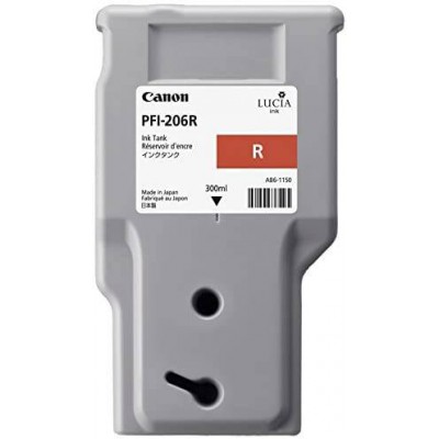 Canon PFI-206R Red/Raudona plačiaformačio spausdintuvo rašalo kasetė, 300 ml