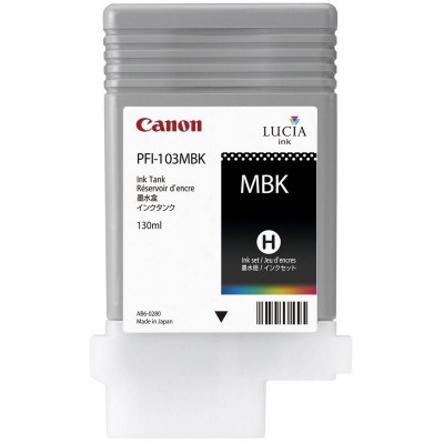 Canon PFI-103MBK Matte Black/Matinė juoda plačiaformačio spausdintuvo rašalo kasetė, 130 ml