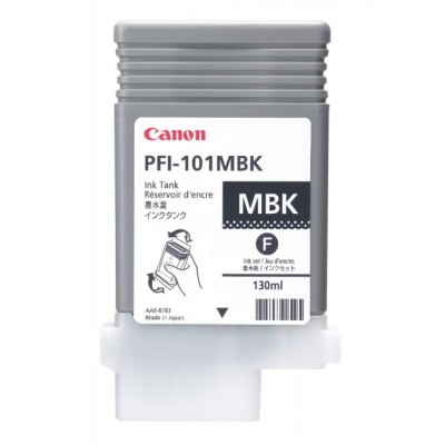 Canon PFI-101MBK Matte Black/Matinė juoda plačiaformačio spausdintuvo rašalo kasetė, 130 ml