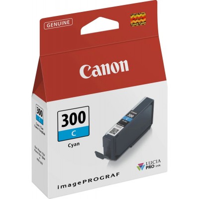 Canon PFI-300C Cyan/Žydra rašalinio spausdintuvo rašalo kasetė, 14 ml