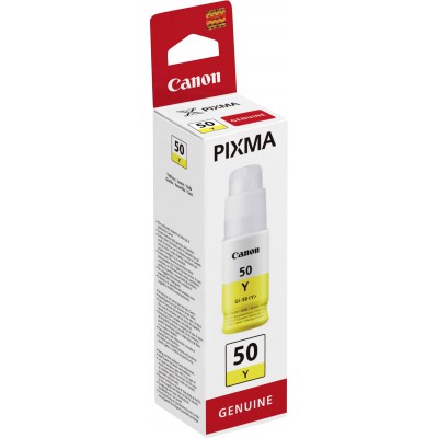 Canon GI-50Y Yellow/Geltona rašalinio spausdintuvo rašalo kasetė, 70 ml