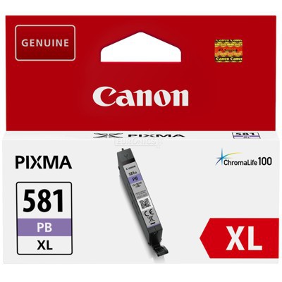 Canon CLI-581PB XL Photo Blue/Foto mėlyna rašalinio spausdintuvo rašalo kasetė, didelės talpos, 8.3 ml