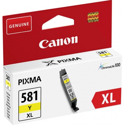 Canon CLI-581Y XL Yellow/Geltona rašalinio spausdintuvo rašalo kasetė, didelės talpos, 8.3 ml