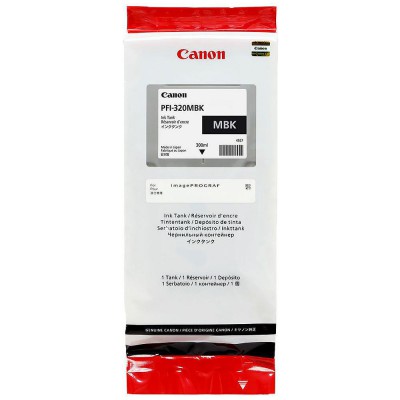 Canon PFI-320MBK Matte Black/Matinė juoda plačiaformačio spausdintuvo rašalo kasetė, 300 ml