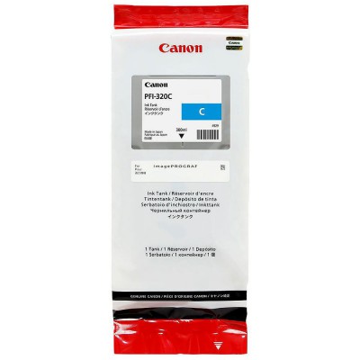 Canon PFI-320C Cyan/Žydra plačiaformačio spausdintuvo rašalo kasetė, 300 ml