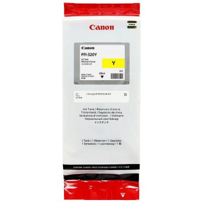 Canon PFI-320Y Yellow/Geltona plačiaformačio spausdintuvo rašalo kasetė, 300 ml