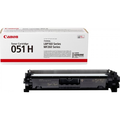 Canon 051H Black/Juoda lazerinio spausdintuvo tonerio kasetė, didelės talpos, 4100 psl.