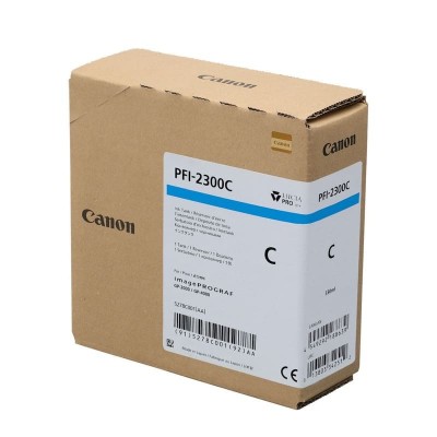 Canon PFI-2300C Cyan/Žydra plačiaformačio spausdintuvo rašalo kasetė, 330 ml