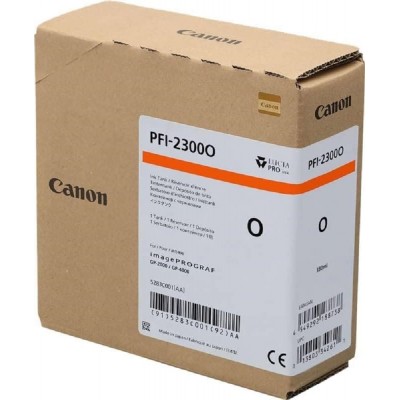 Canon PFI-2300O Orange/Oranžinė plačiaformačio spausdintuvo rašalo kasetė, 330 ml