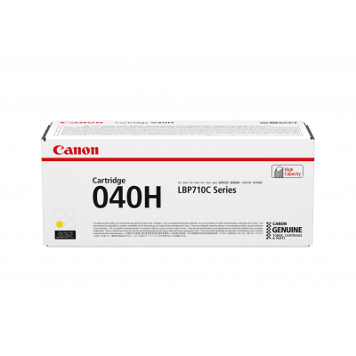 Canon 040H Y Yellow/Geltona lazerinio spausdintuvo tonerio kasetė, didelės talpos, 10000 psl.