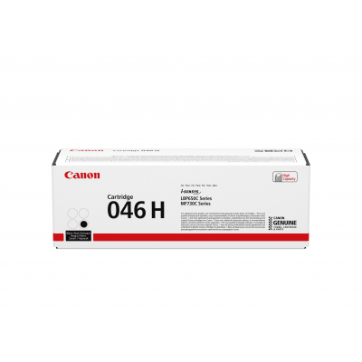 Canon 046H BK Black/Juoda lazerinio spausdintuvo tonerio kasetė, didelės talpos, 6300 psl.