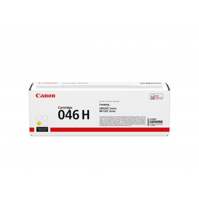 Canon 046H Y Yellow/Geltona lazerinio spausdintuvo tonerio kasetė, didelės talpos, 5000 psl.