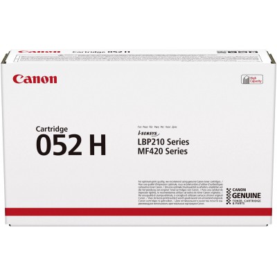 Canon 052H Black/Juoda lazerinio spausdintuvo tonerio kasetė, didelės talpos, 9200 psl.