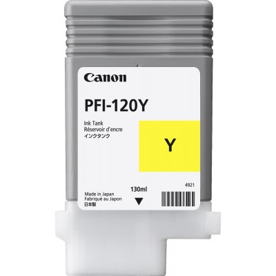 Canon PFI-120Y Yellow/Geltona plačiaformačio spausdintuvo rašalo kasetė, 130 ml