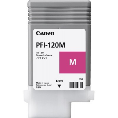 Canon PFI-120M Magenta/Purpurinė plačiaformačio spausdintuvo rašalo kasetė, 130 ml