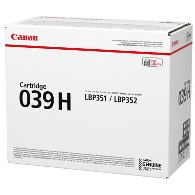 Canon 039H BK Black/Juoda lazerinio spausdintuvo tonerio kasetė, didelės talpos, 25000 psl.