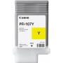 Canon PFI-107Y Yellow/Geltona plačiaformačio spausdintuvo rašalo kasetė, 130 ml