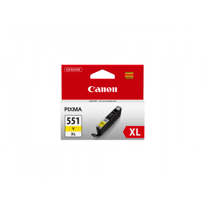 Canon CLI-551Y XL Yellow/Geltona rašalinio spausdintuvo rašalo kasetė, didelės talpos, 11 ml