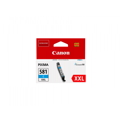 Canon CLI-581C XXL Cyan/Mėlyna rašalinio spausdintuvo rašalo kasetė, didelės talpos, 11.7 ml