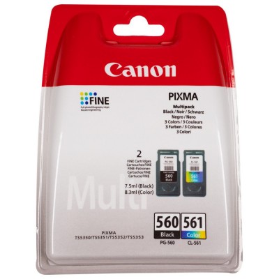 Canon PG-560/CL-561 Rašalo kasečių rinkinys, juoda ir spalvota