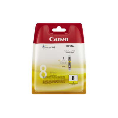 Canon CLI-8Y Yellow/Geltona rašalinio spausdintuvo rašalo kasetė, 14 ml