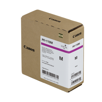 Canon PFI-110M Magenta/Purpurinė plačiaformačio spausdintuvo rašalo kasetė, 110 ml