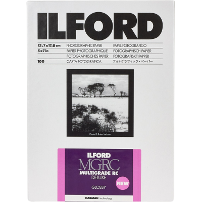 Ilford Multigrade RC Deluxe Glossy 12,7x17,8 cm nespalvotas foto popierius 190g/m², 100 vnt.