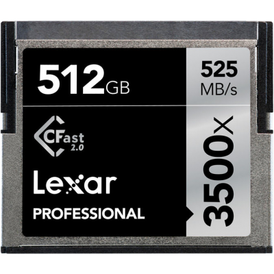 Lexar Atminties kortelė Pro 3500X Cfast (VPG-130) R525/W445, 512GB