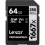 Lexar Atminties kortelė SDXC Pro 1667X UHS-II U3 R250/W120 (V60), 64GB