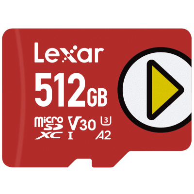 Lexar Atminties kortelė microSDXC PLAY UHS-I/A2/U3 R160/W100 (V30), 512GB