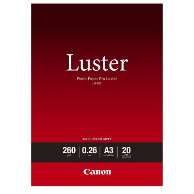 Canon LU-101 Glotnaus žvilgančio paviršiaus A3 fotopopierius 260g/m², 20 vnt.