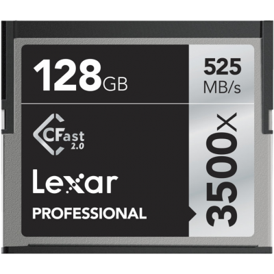 Lexar Atminties kortelė Pro 3500X Cfast (VPG-130) R525/W445, 128GB