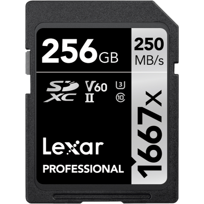 Lexar Atminties kortelė SDXC Pro 1667X UHS-II U3 R250/W120 (V60), 256GB