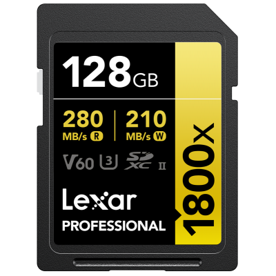 Lexar Atminties kortelė SDXC Pro 1800x U3 UHS-II R280/W210 (V60), 128GB