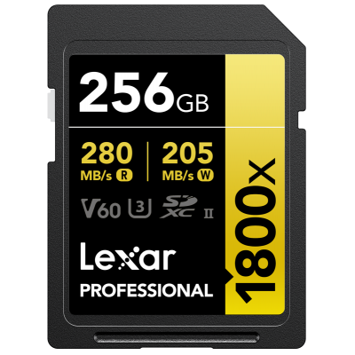 Lexar Atminties kortelė SDXC Pro 1800x U3 UHS-II R280/W210 (V60), 256GB