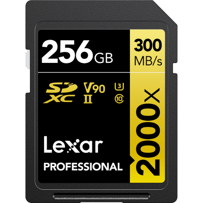 Lexar Atminties kortelė SDXC Pro 2000X UHS-II U3 R300/W260 (V90), 256GB