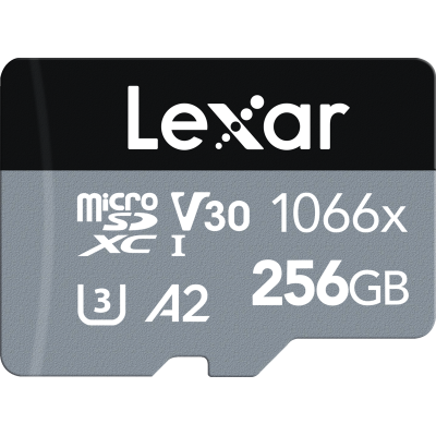 Lexar Atminties kortelė microSDXC SILVER 1066x UHS-I/U1/A2 R160/W120 (V30), 256GB