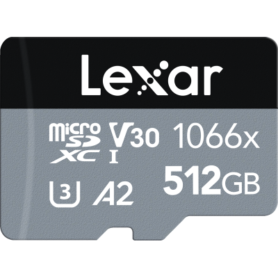 Lexar Atminties kortelė microSDXC SILVER 1066x UHS-I/U1/A2 R160/W120 (V30), 512GB