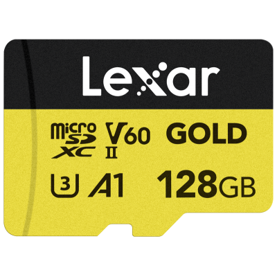 Lexar Atminties kortelė microSDXC GOLD UHS-II/C10/A1/U3 R280/W100 (V60), 128GB