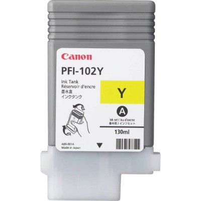 Canon PFI-102Y Yellow/Geltona rašalinio spausdintuvo rašalo kasetė, 130 ml