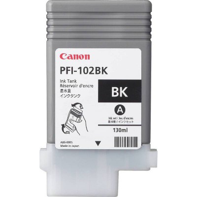 Canon PFI-102BK Black/Juoda rašalinio spausdintuvo rašalo kasetė, 130 ml