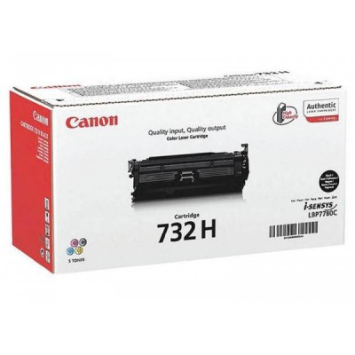 Canon 732H BK Black/Juoda lazerinio spausdintuvo tonerio kasetė, didelės talpos, 12000 psl.