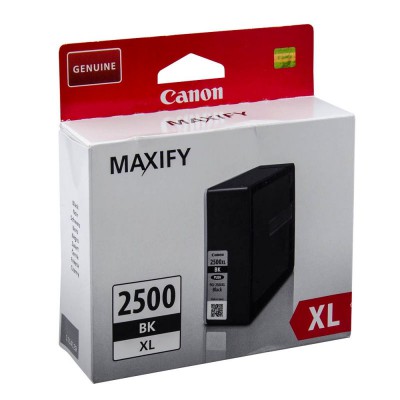 Canon PGI-2500BK XL Black/Juoda rašalinio spausdintuvo rašalo kasetė, didelės talpos, 70.9 ml