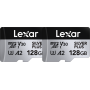 Lexar microSDXC Professional SILVER Plus UHS-I/U3/A2/4K R205/W150 (V30) 128GB - 2pack