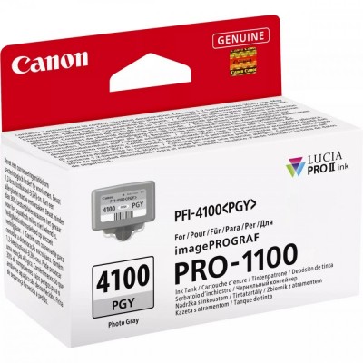 Canon PFI-4100PGY Photo Gray/Foto pilka plačiaformačio spausdintuvo rašalo kasetė, 80 ml