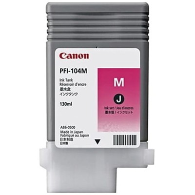 Canon PFI-104M Magenta/Purpurinė plačiaformačio spausdintuvo rašalo kasetė, 130 ml